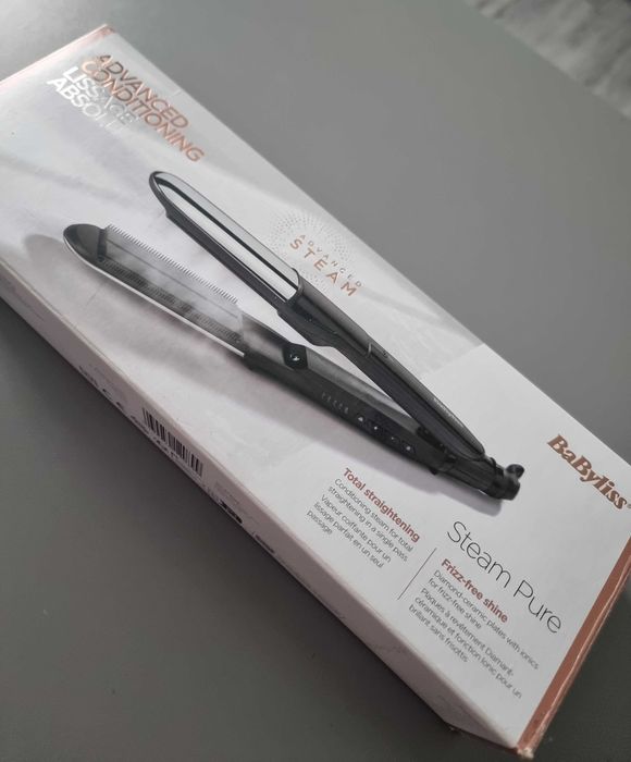 Placă de păr Babyliss cu aburi 2 in 1 Steam Pure