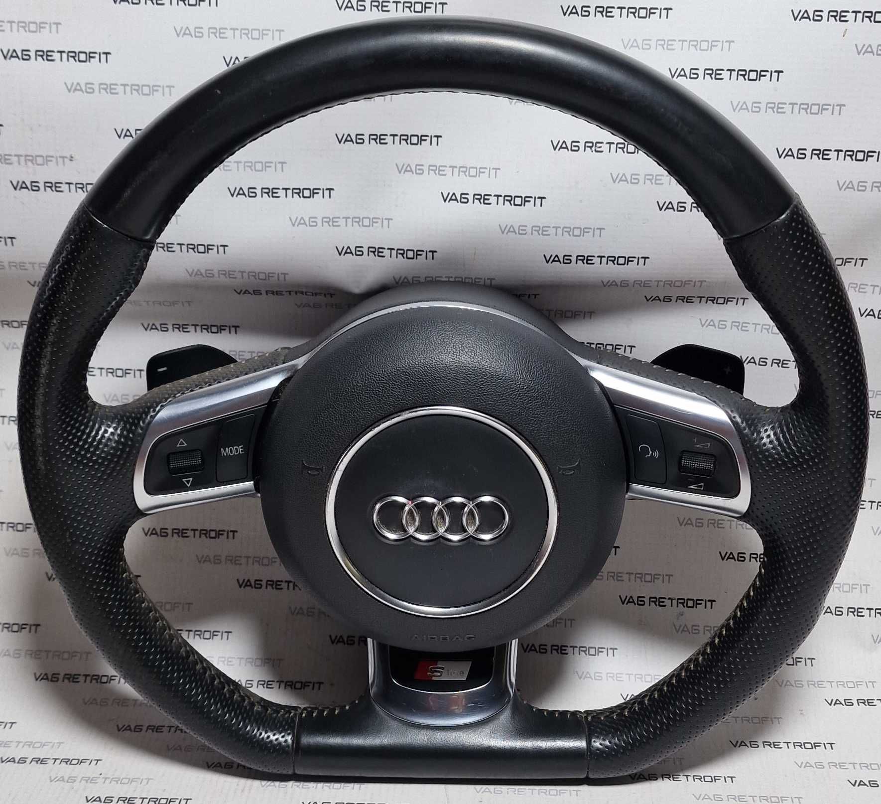 Volan Sport Audi SLine Tesit Piele Perforata Audi TT Q5 Q7 A3 A4 A5 A6