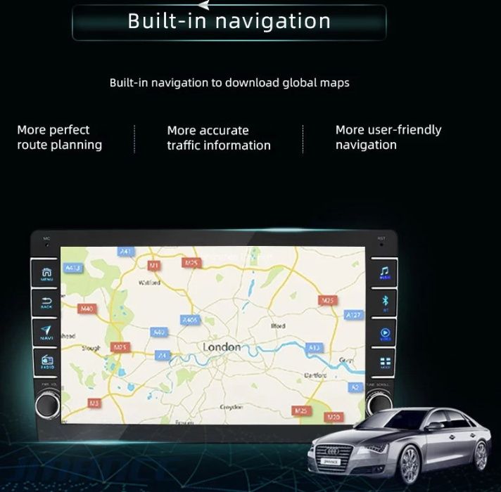 Navigatie auto 10 inch Android 8.1 Go -1Din Gps WiFi Bluetooth USB