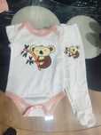 Set body cu pantaloni din bumbac,mărime 6- 9 luni