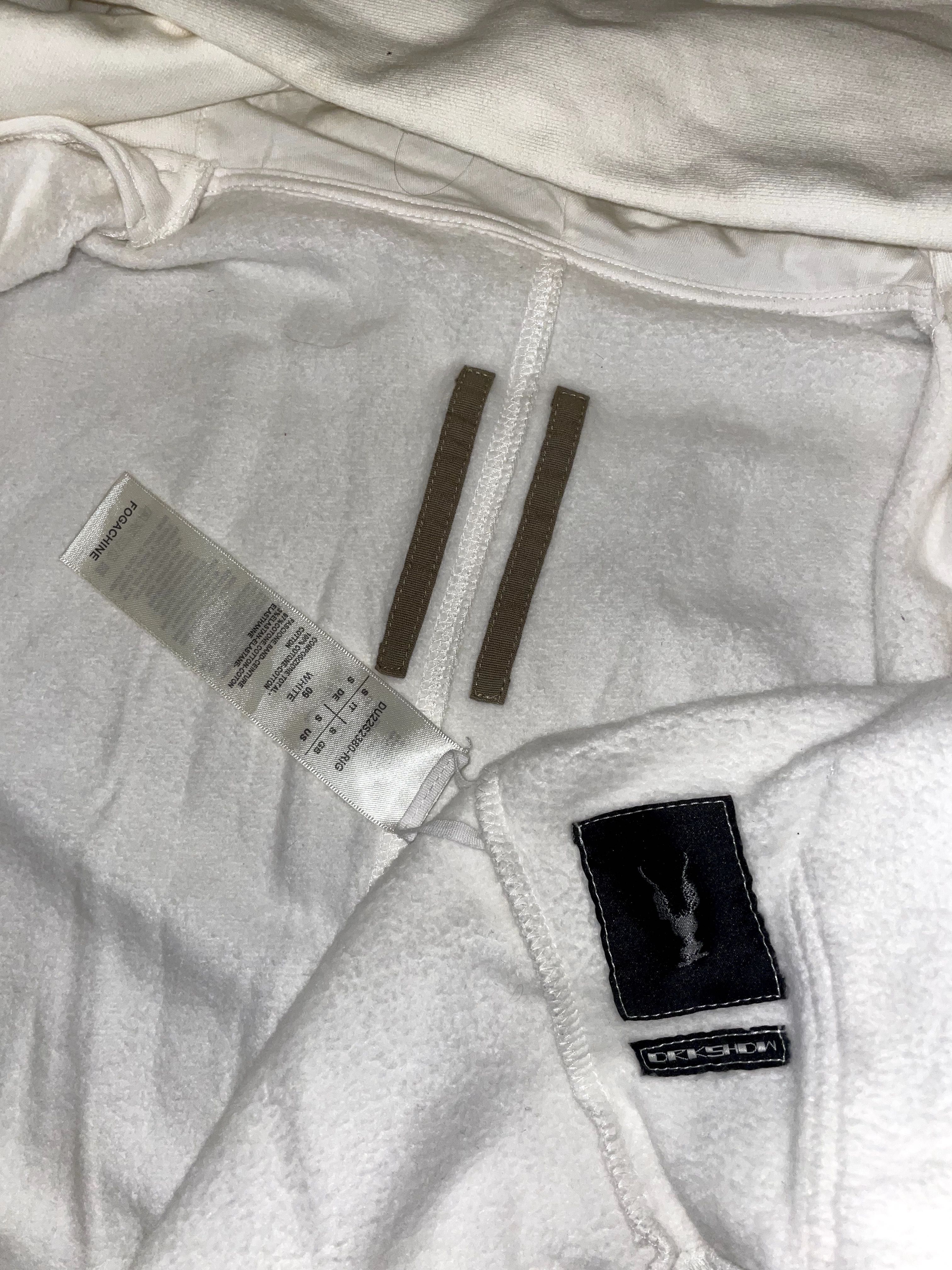 Rick Owens DRKSHDW Mountain Hoodie White