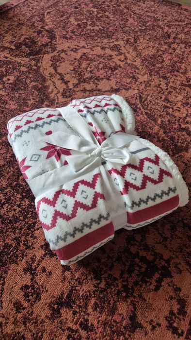 Pătură cu motive de Crăciun, 150 x 120 cm