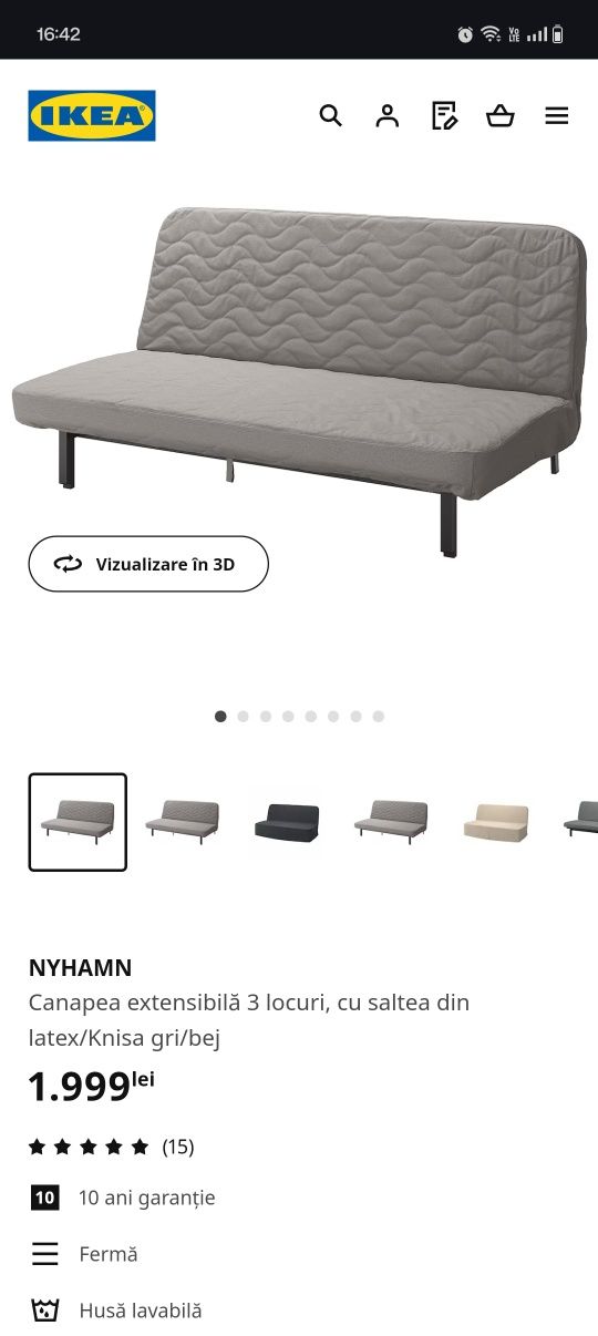 Canapea extensibila Ikea