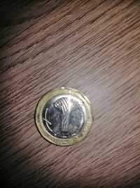 Vând monedă bimetal 1 leva 2002 rară