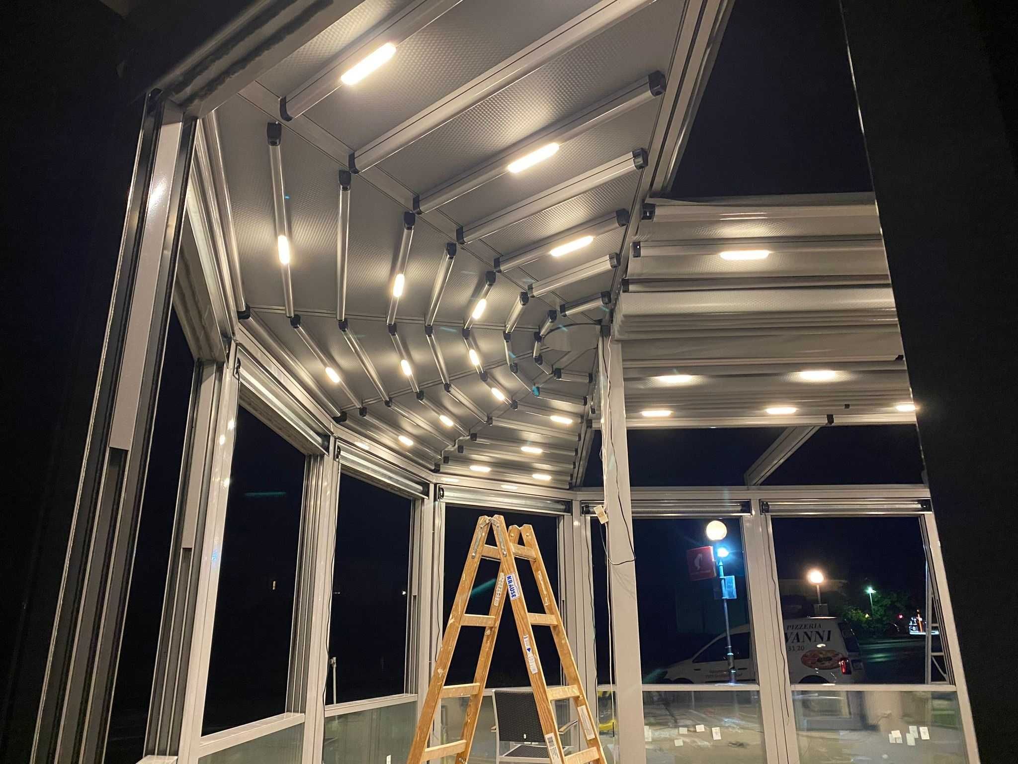 PERGOLA- bioclimatic, retractibil, STICLA- tip ghilotina, tip glisanta