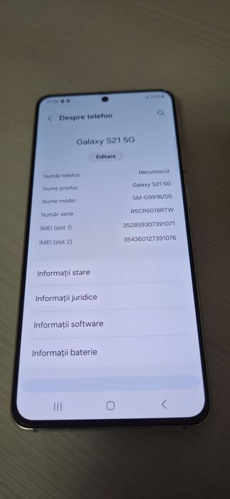 Vând samsung s21 5 g