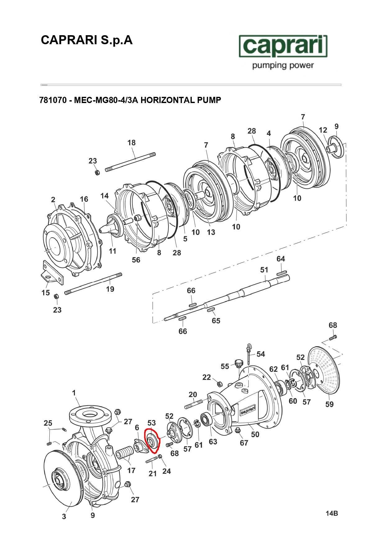 Garnituri deflector Caprari MEC80/260-18 - pt pompa Caprari MG80  MR80