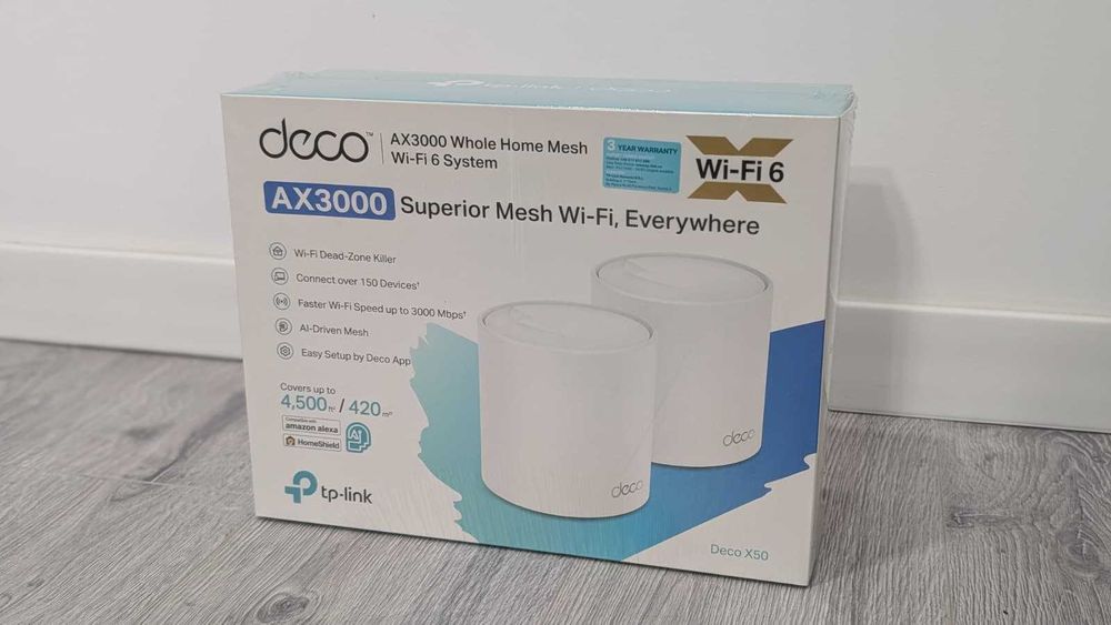 Sistem Mesh Wi-Fi TP-Link Deco X50(2-pack), Dual-Band, Gigabit, AX3000