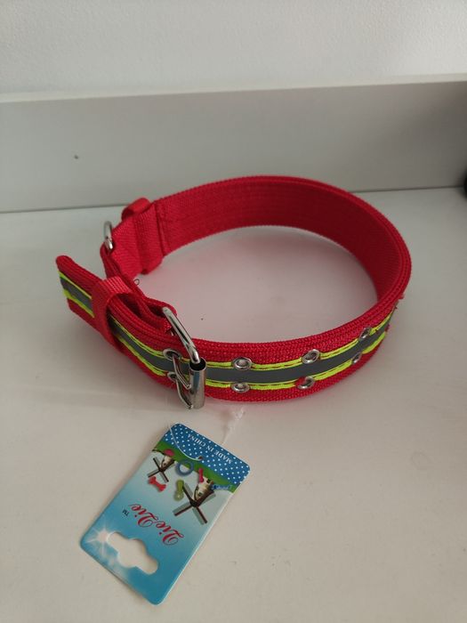 Zgarda caine fluorescenta , prindere dubla catarama Metal