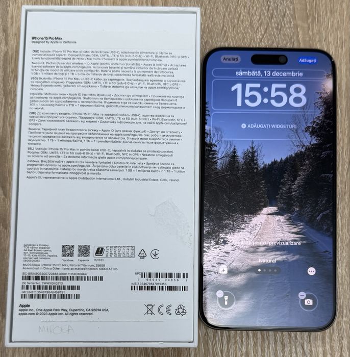 iPhone 15 Pro Max, Natural Titanium, 256 Gb