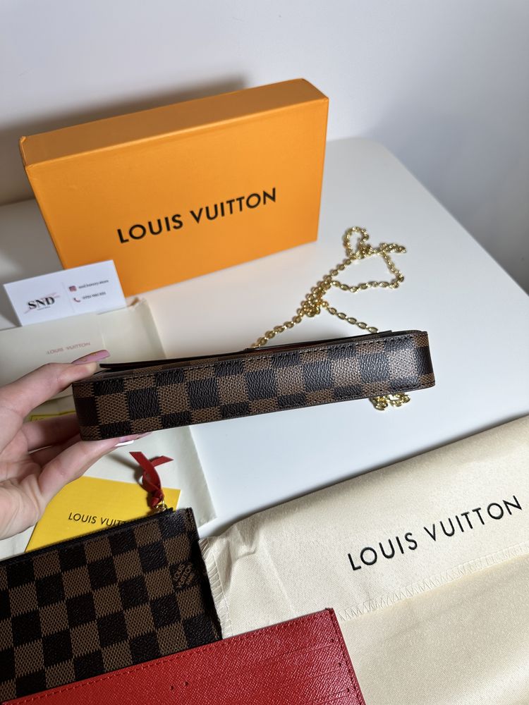 Geanta Louis Vuitton model FELICIE piele canvas 100% cutie cadou