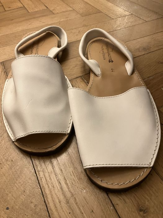 Sandale 44 piele albe