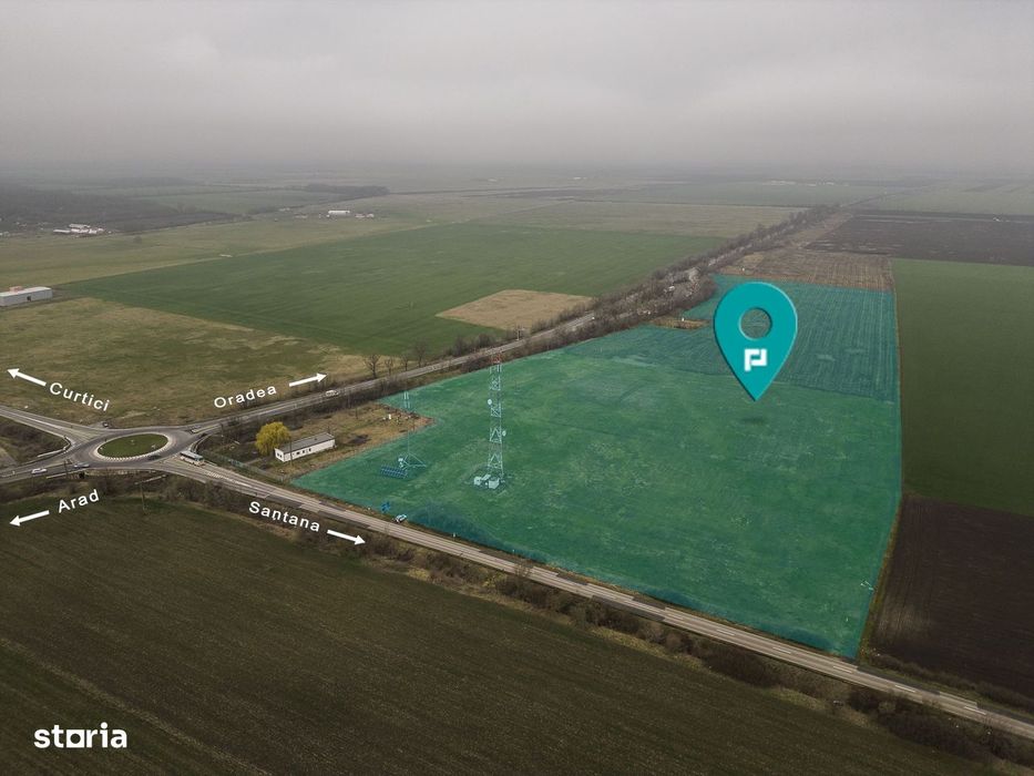 Teren 84000 mp la 20 km de Arad, la DN79