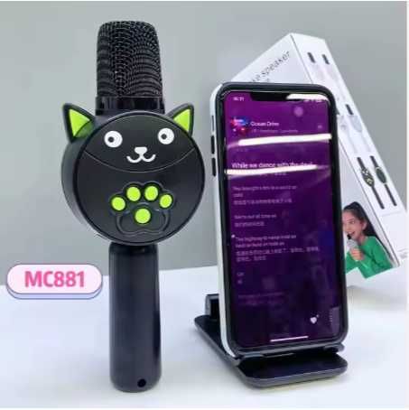MC881 Детски Bluetooth микрофон – Пей като звезда с котешко настроение