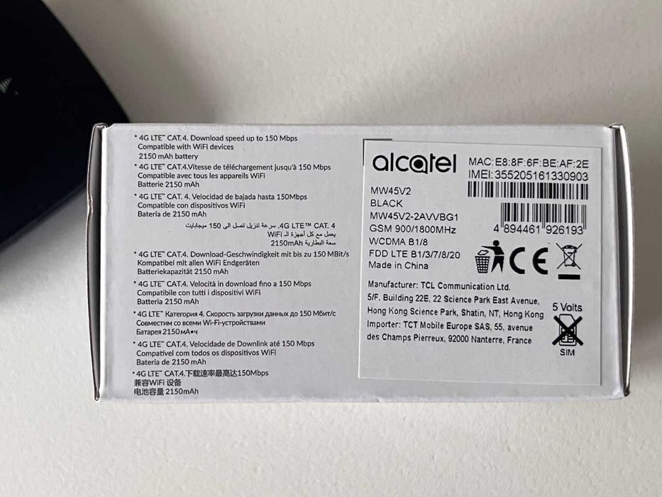 Преносим безжичен рутер Alcatel Link Zone, 150Mbps - като нов