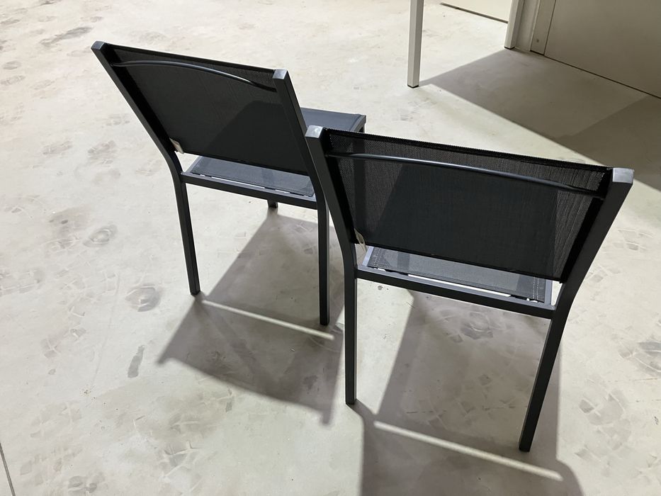 Scaune gri metalice (de exterior) - 12 buc