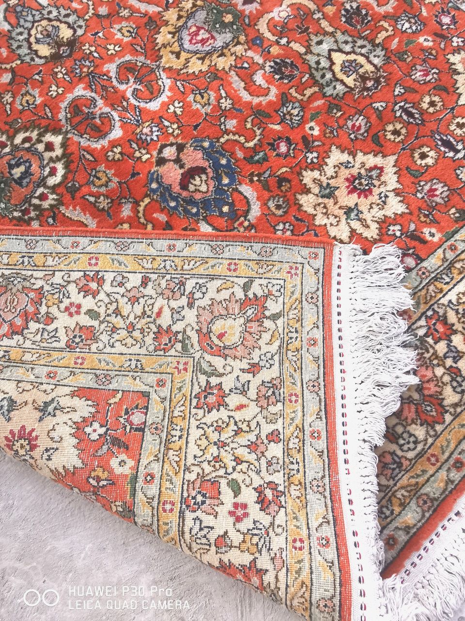 Ръчно Тъкан (Tabriz) Оригинален Персийски Вълнен Килим
