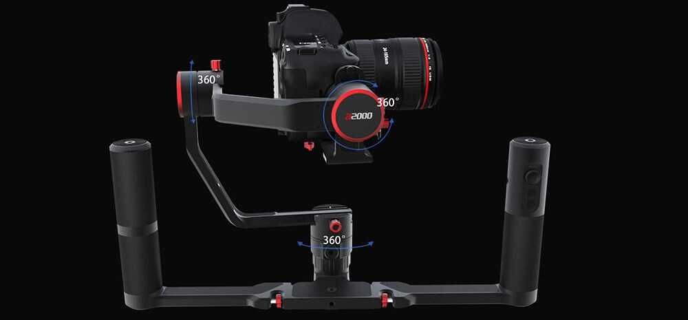 Feiyu Tech A2000 Gimbal Dual Grip - stabilizare pe 3 axe pentru DSLR