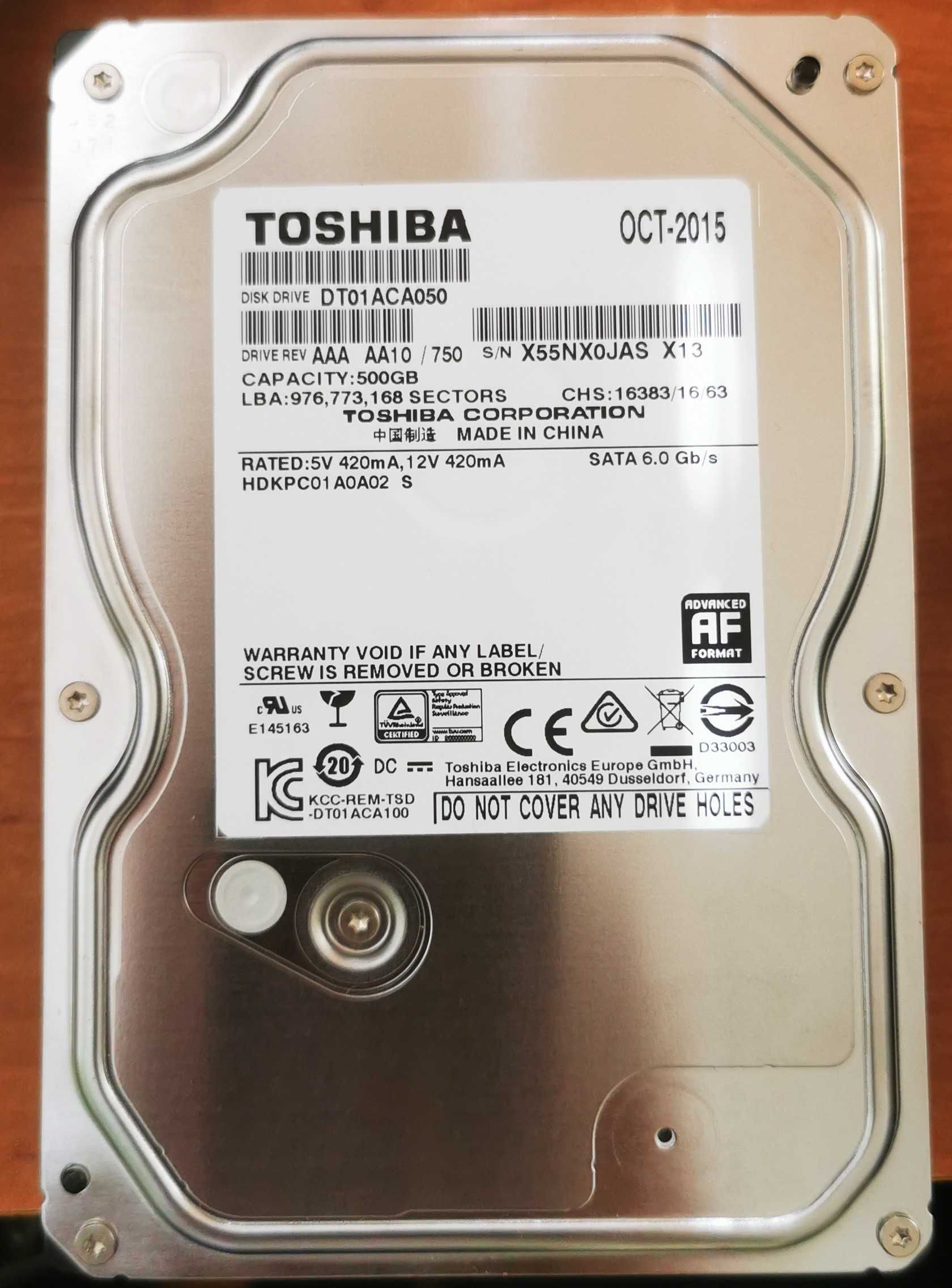 Продавам HDD Toshiba SATA3 500GB