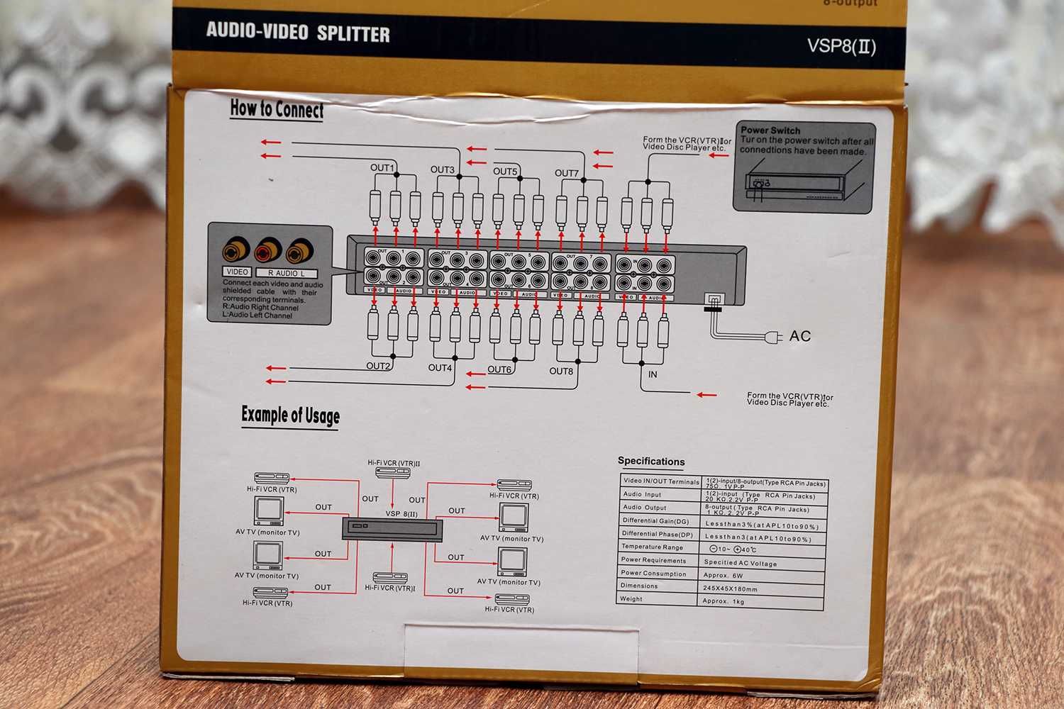 Аудио-видеосплиттер  Audio-video Splitter VSW 8 II. Новый