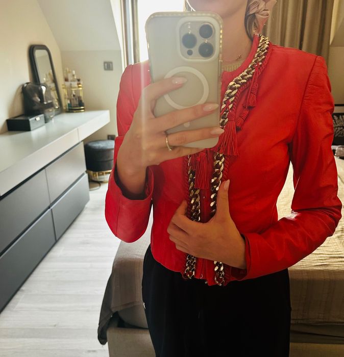 Кожено яке Elisabetta Franchi като ново