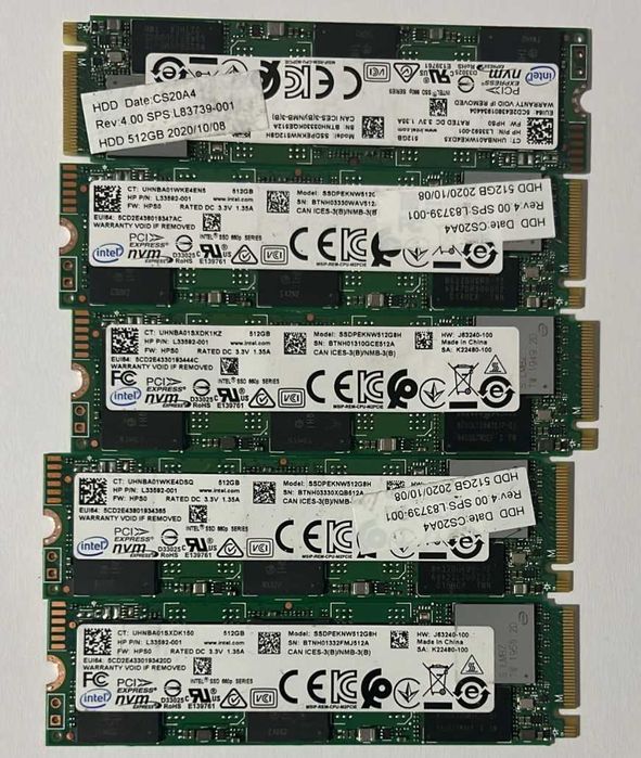SSD 512gb m2 nvme Intel , Hynix , Sandisk - folosite