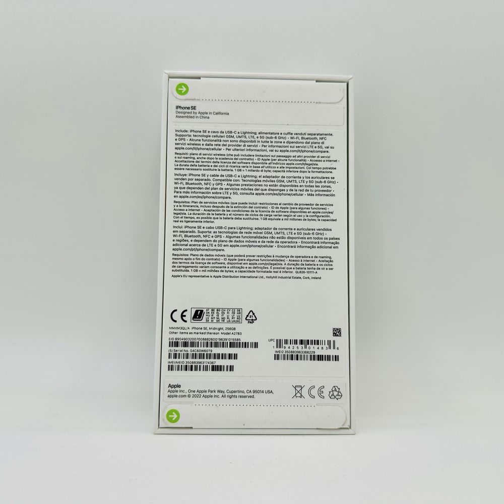  iPhone SE 3 2022 Midnight 256GB