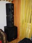 Sistem compus din 2 boxe active the box pa 202 și subwoofer blue tech