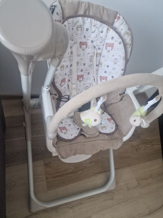 2 in 1 leagan si scaun de masa pentru bebelusi