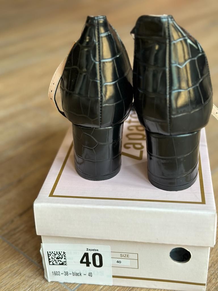 Sandale elegante negre Zapatos 40