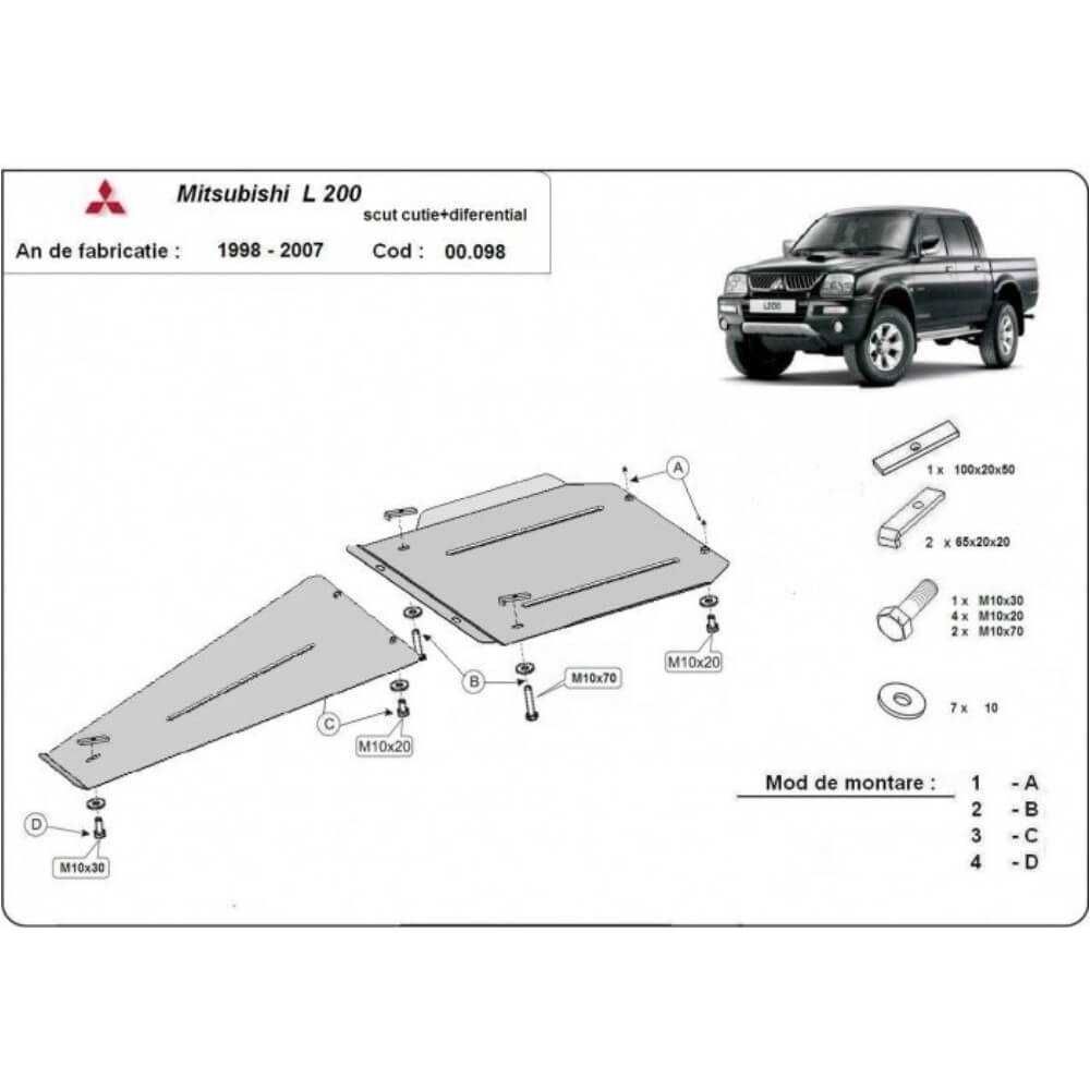 Scut cutie de viteza si diferential Mitsubishi L200 1998 – 2007