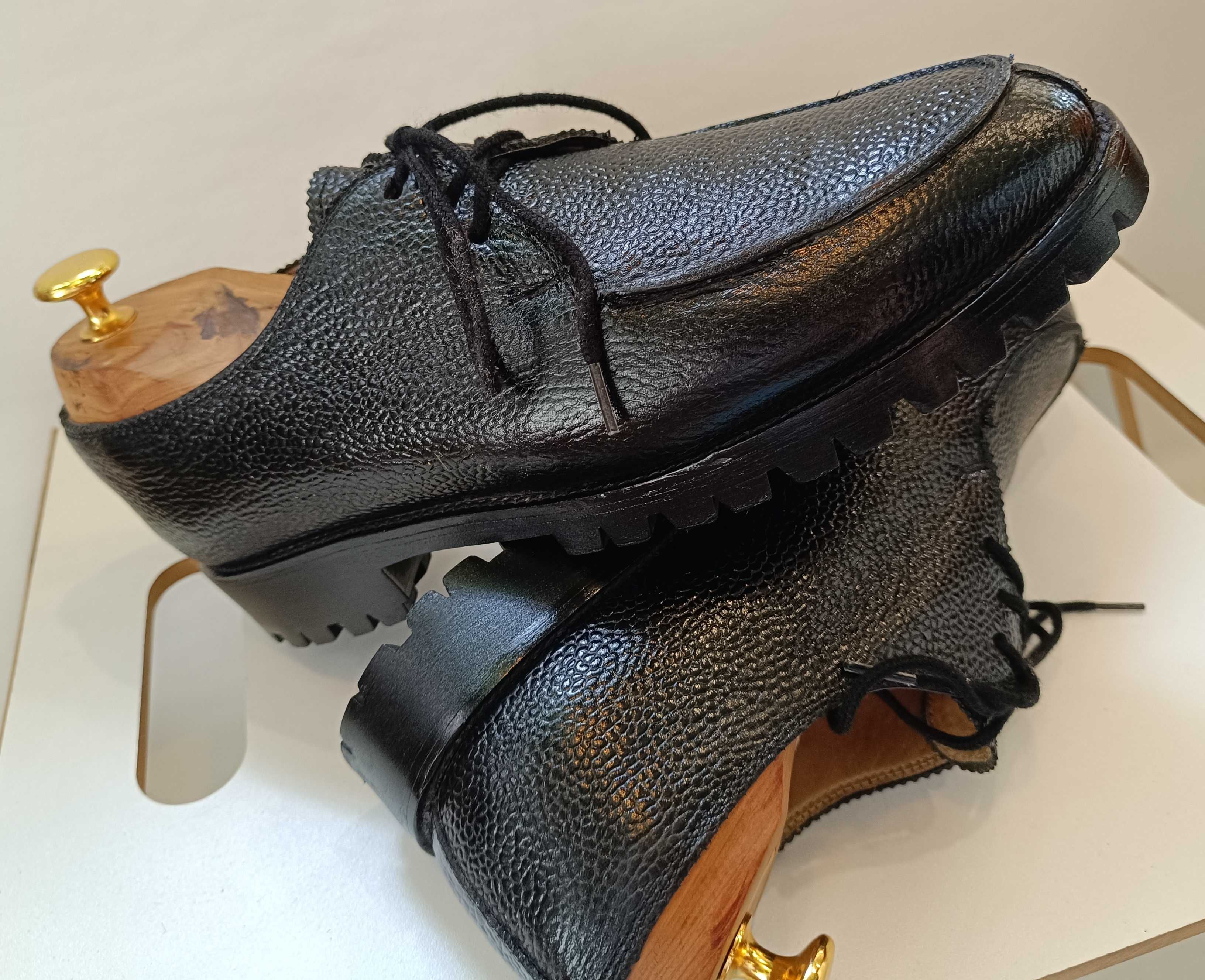 Pantofi derby 38.5 39 premium D. H. Pollak piele naturala superioara