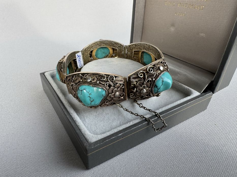 Bratara argint si turcoaz China Veche