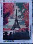 Vand goblen diamante, model turnul Eiffel