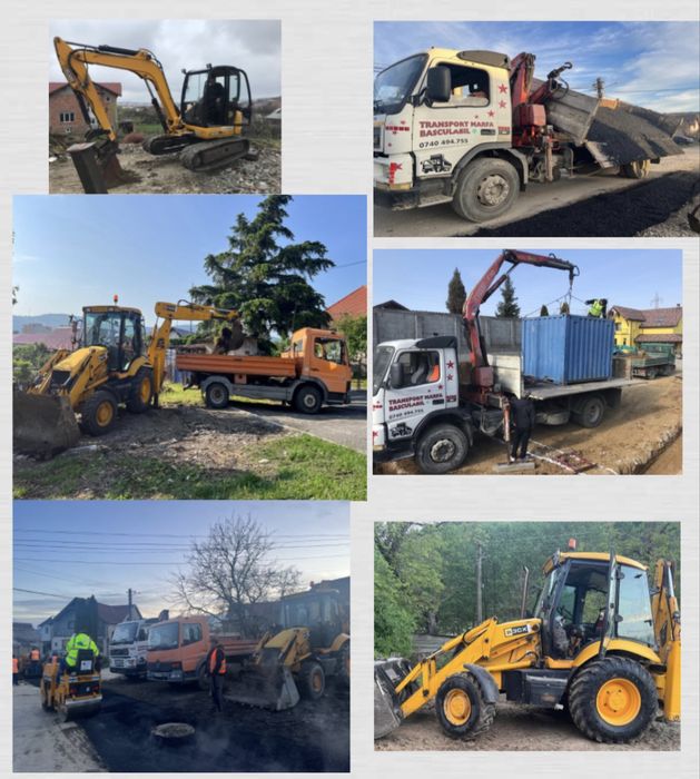 Camion , buldoexcavator,camion macara (pietris,nisip,piatra,pamant)