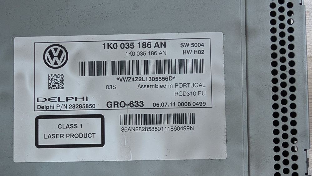 Радио VW Passat B7