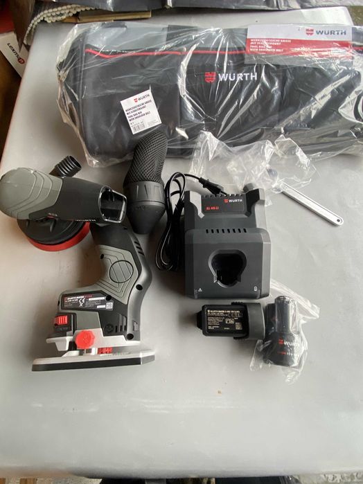 Pachet Wurth 12V freza si slefuitor orbital 2 acumulatori incarcator