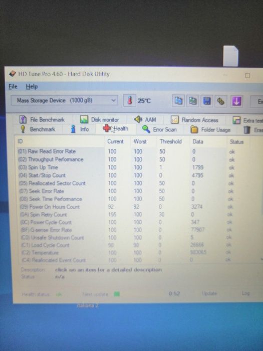 HDD Laptop 1Tb sata3 Seagate Barracuda (5400RPM, 128MB cache)