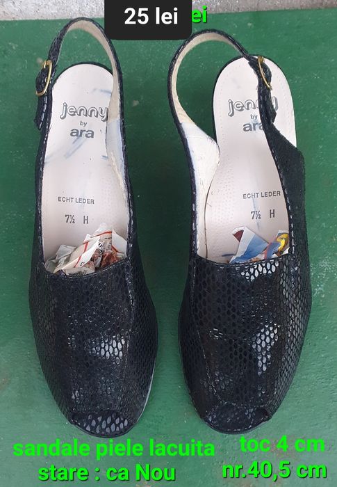 Sandale piele lacuita