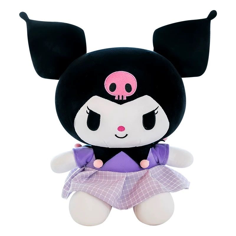 Jucarie de plus Kuromi Sanrio 60 cm, colectie 2025, mov si negru, NOUA