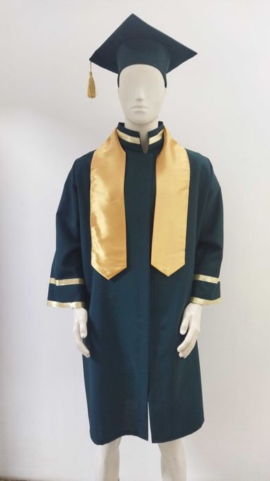 Мантия с конфедераткой и шарфиком (изумрудный)