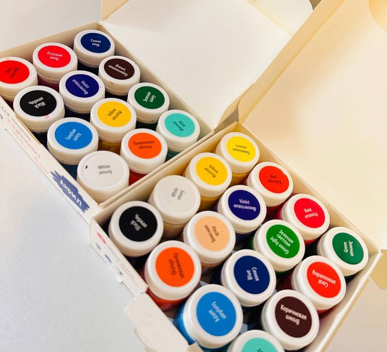 Художественных гуашевых красок,палитра Невская,акрил,краска