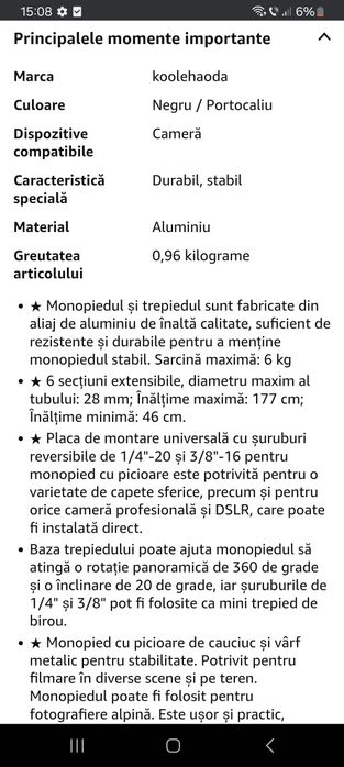 Vând monopied din aluminiu - Koolehaoda