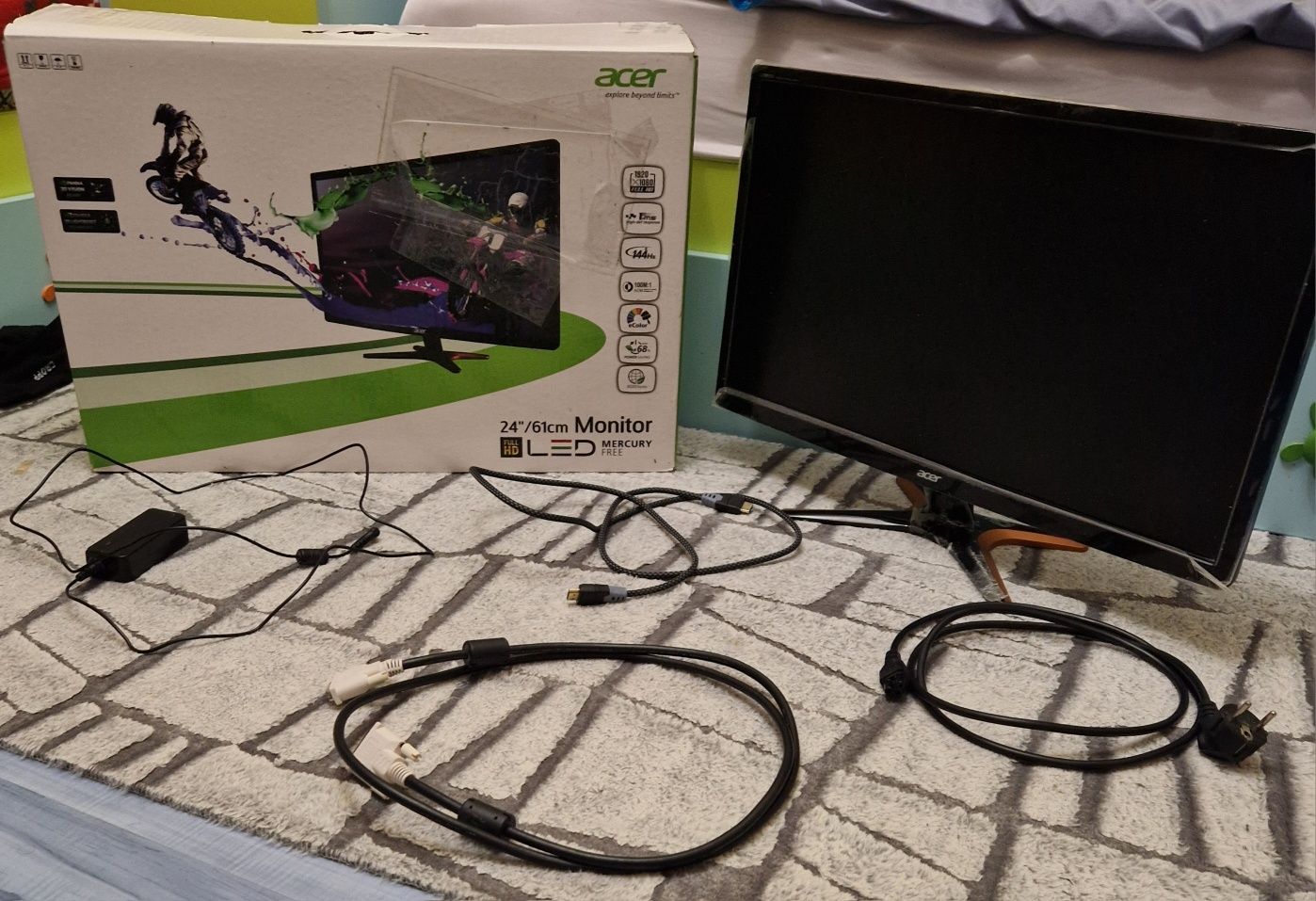 Геймърски монитор Acer GN246HL - 144 hz, 24 inch