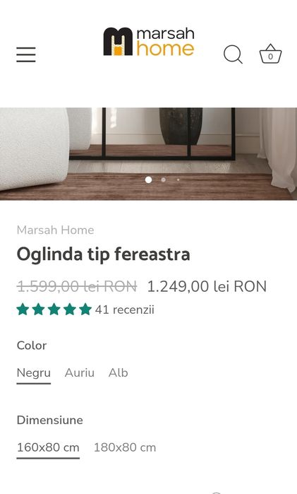 Oglindă tip fereastră