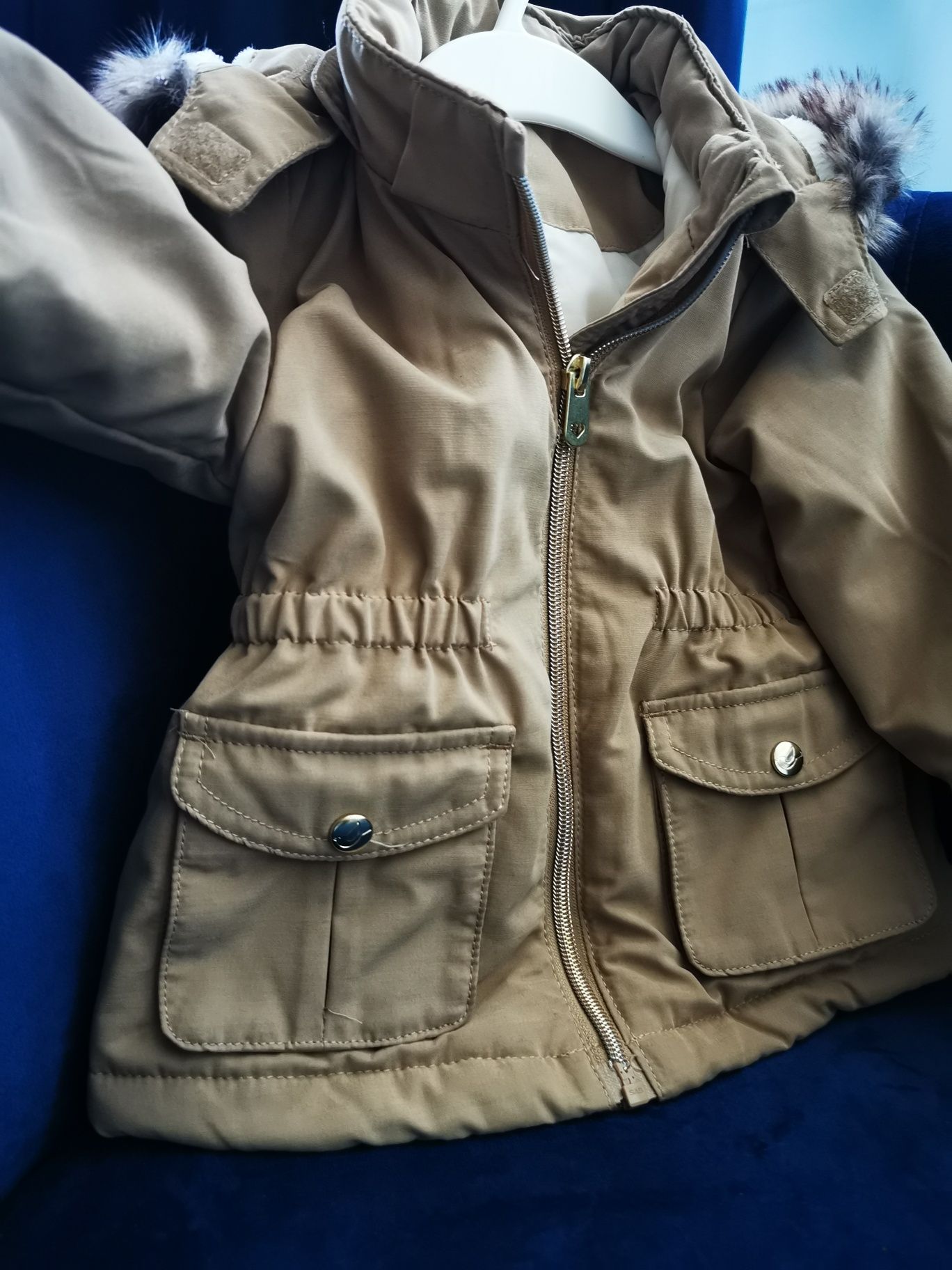 Geaca parka vătuita, mărimea 74, brand H&M