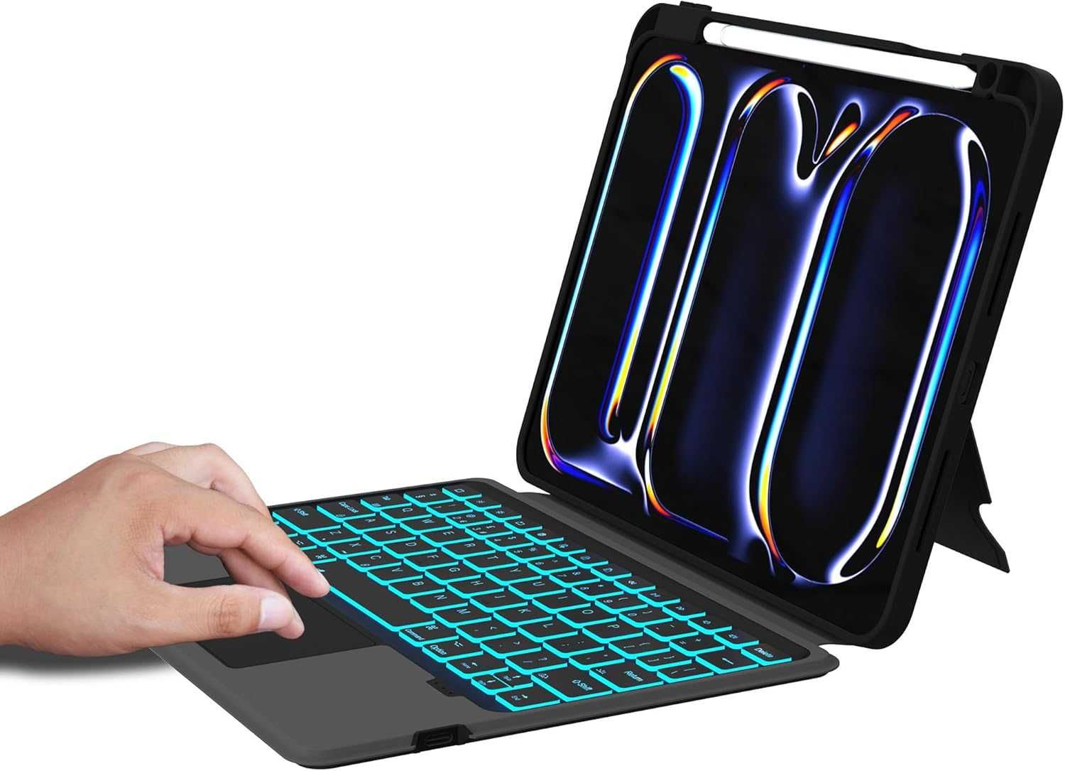 ROOFEI Калъф с клавиатура за iPad Pro 11-инчов (M4,2024,A2836,A2837)