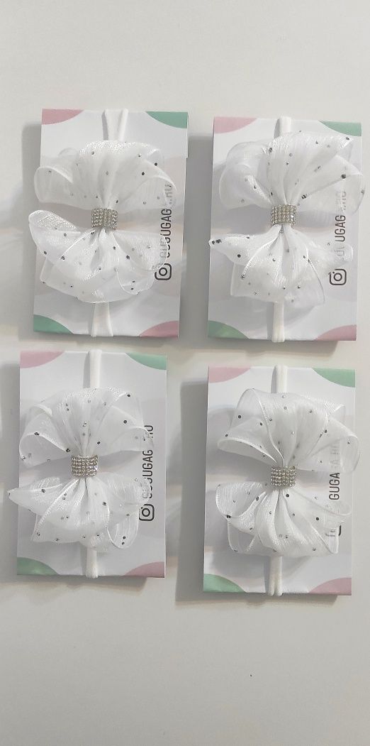 Bentițe accesorii cap cadouri bebeluși bentiță cu funda pentru botez
