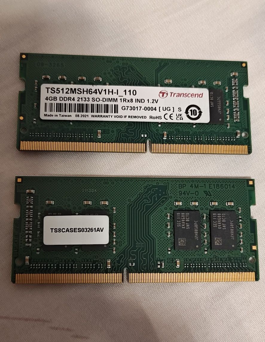 Vând Rami sau kit-uri pentru laptop /sodimm - 4GB/8GB DDR4 2133mhz NOI