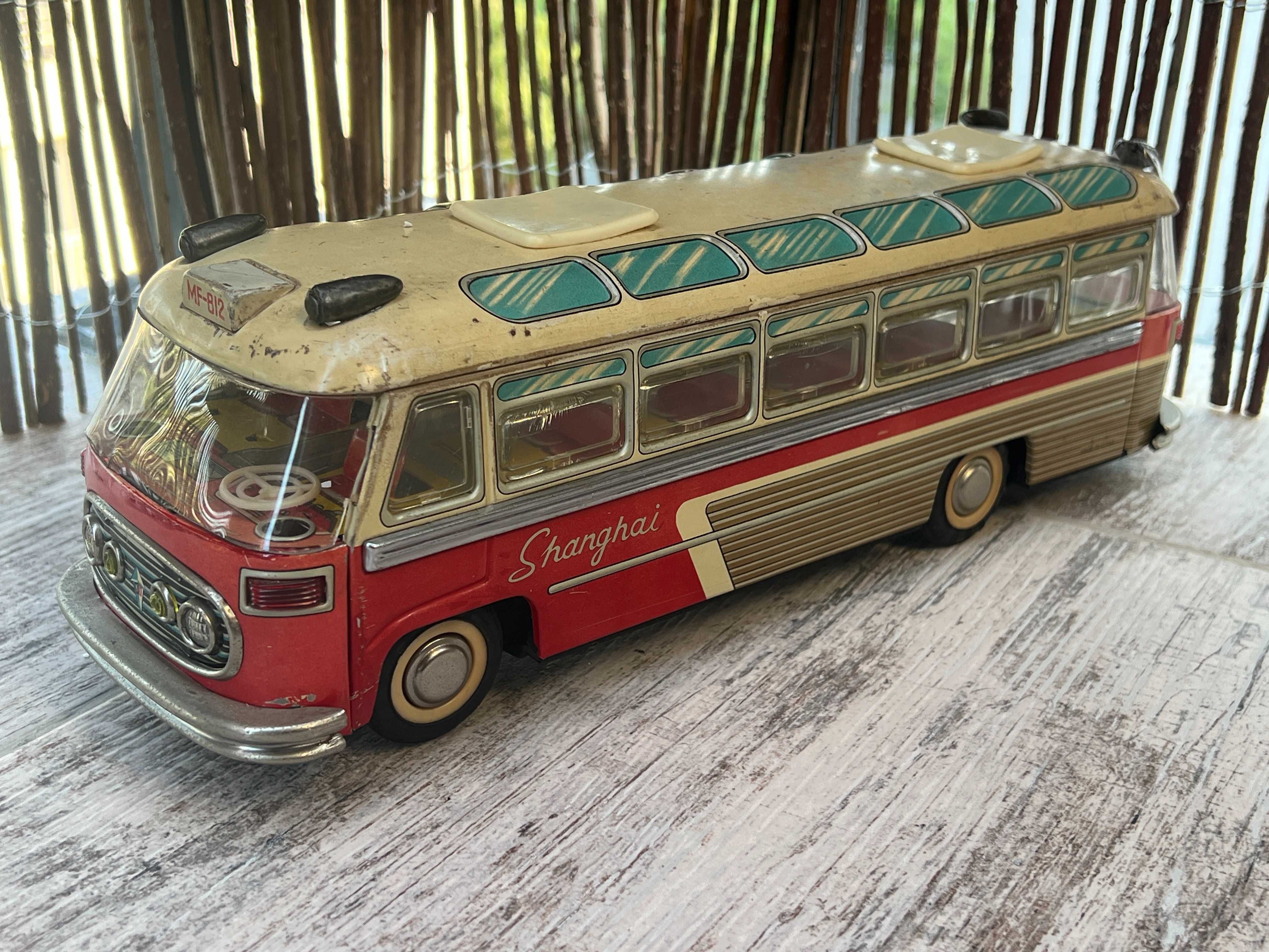 Jucarie Colectie Vintage 1960 Autobus Shanghai MF 812 China Frictiune
